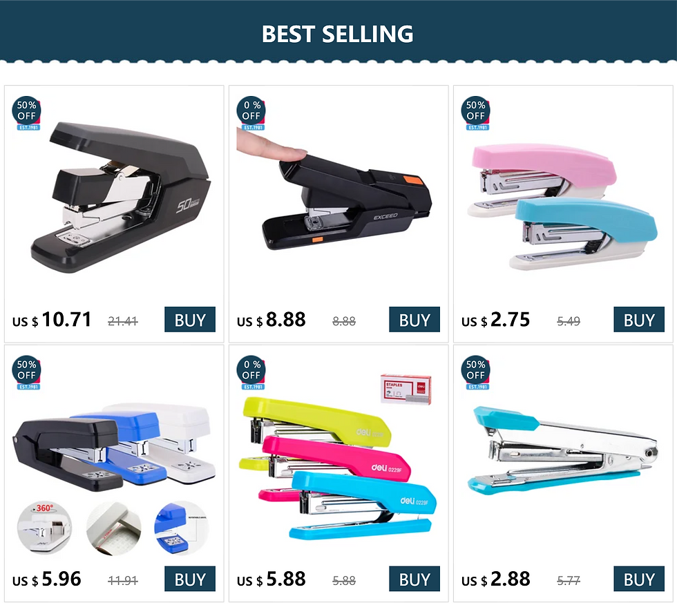 थंबनेल: Mini Stapler NO.10 Metal Durable Fashion Colored Staplers 