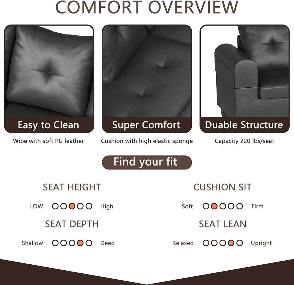 Thumbnail: Sectional Sofa Couch, Modern L-Shaped Modular Couch Upholstered 3/6 Seaters