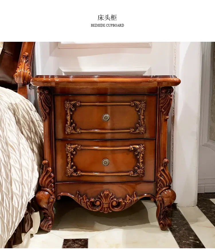 Thumbnail: Wood Luxury Double Bed High End Double Bed Modern Sleeping Furniture For Bedroom