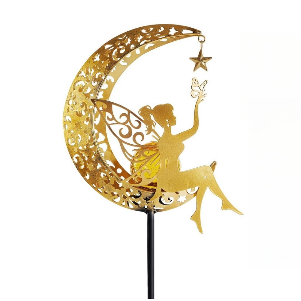 섬네일: Solar Moon Fairy Outdoor Garden Iron Flower Fairy Ground Insertion Lamp Lawn