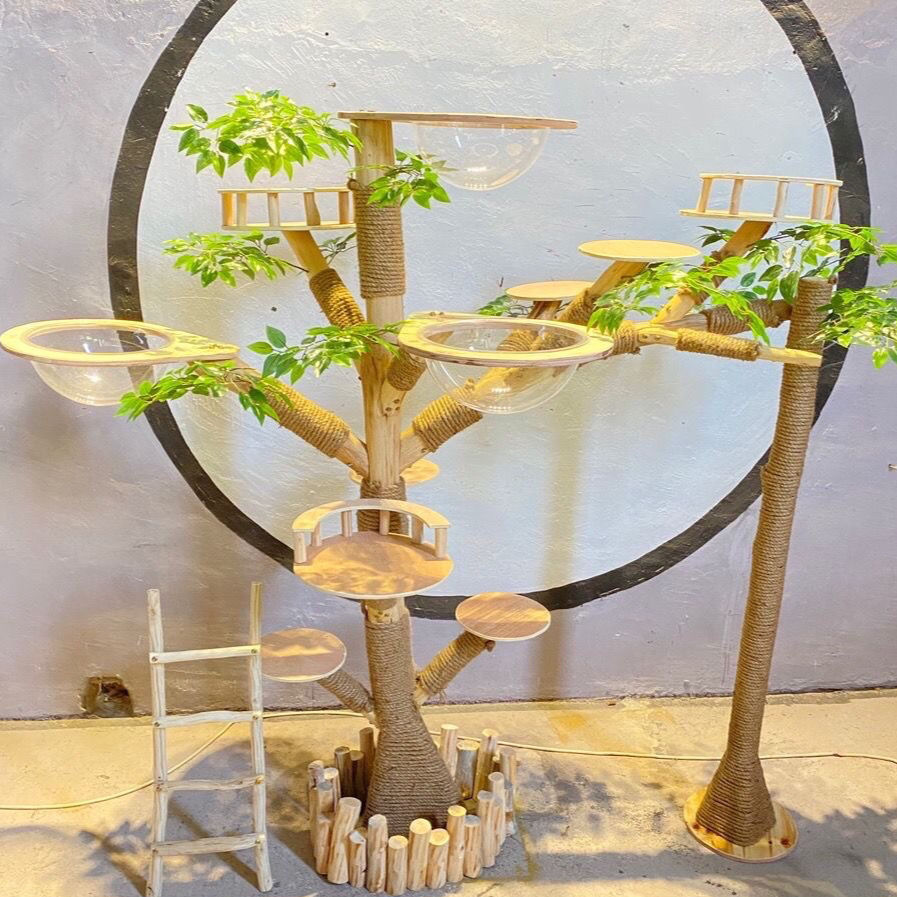 Thumbnail: Indoor Simulation Tree for Cat, Large Family Climbing Frame, Pet Training