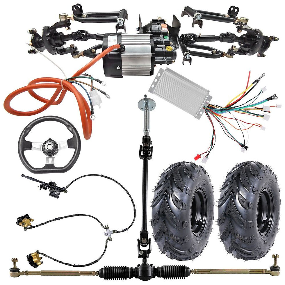 Miniatura: Drive Axle Kit Wheels 48V 1000W Differential Motor Steering Go Kart ATV & UTV