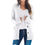 Миниатюра: Autumn Open Front Knitted Cardigan Sweater Pockets Outwear Coat Women's Clothing