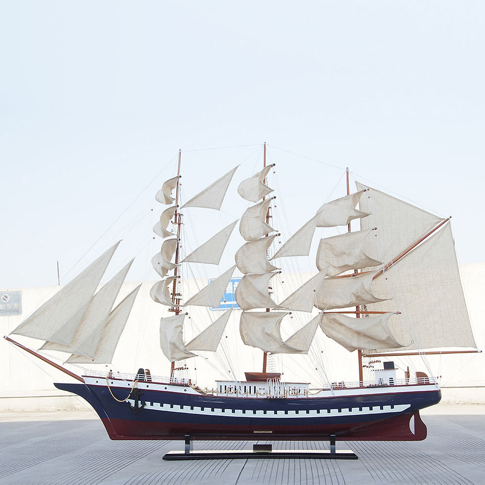 Thumbnail: Solid Wood Sailboat Model, Smooth Sailing, Wooden Craft Boat, Super Large