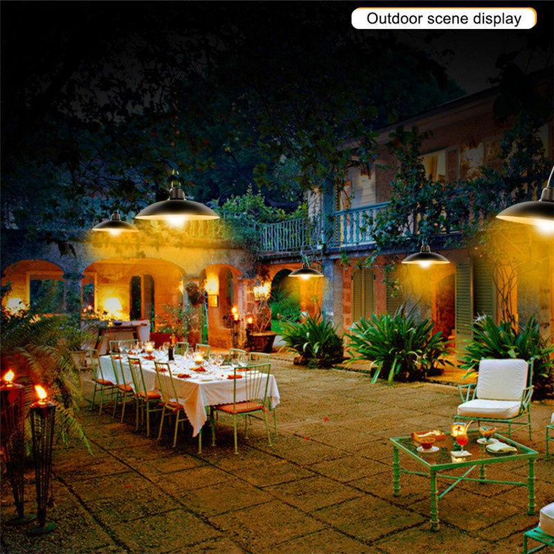 תמונה ממוזערת: LED Solar Pendant Light Indoor Outdoor Solar Hanging Solar Security Light Garage
