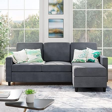 Thumbnail: Sectional Sofa Couch, Modern L-Shaped Modular Couch Upholstered 3/6 Seaters