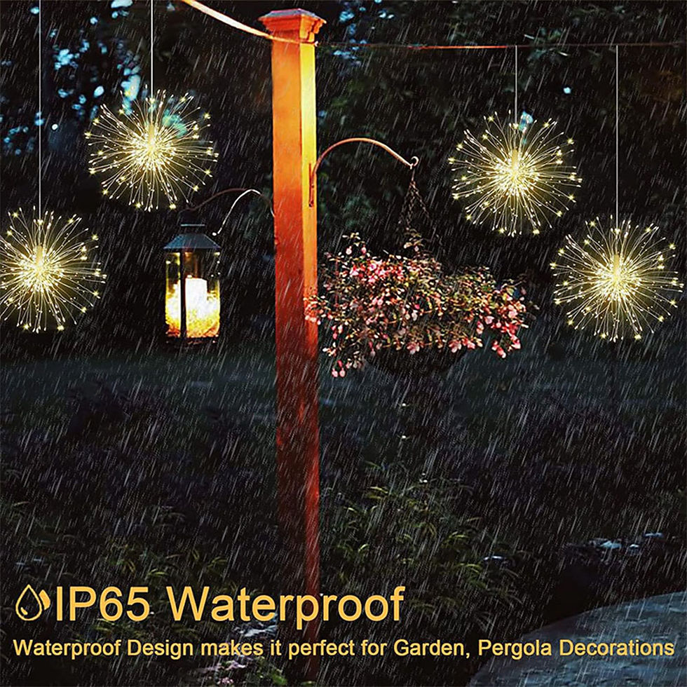 תמונה ממוזערת: Solar Firework Lights Starburst Sphere Lamp Remote Control 