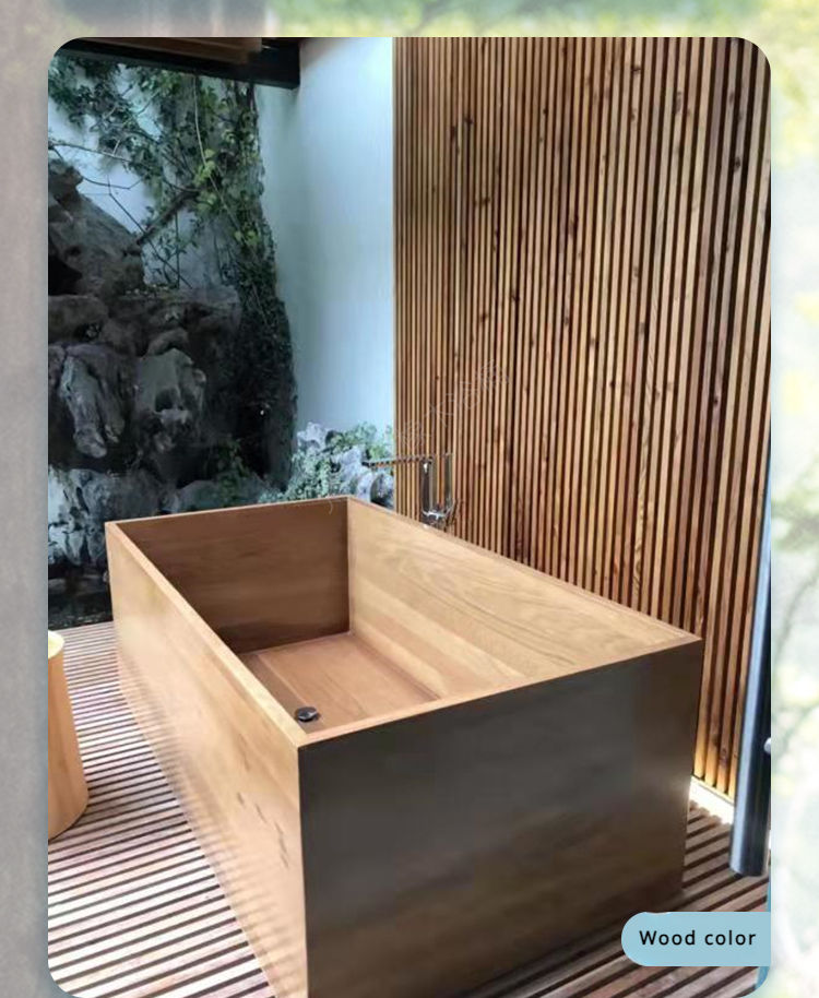 Thumbnail: Wooden Bath Barrel Oak Bath Barrel Solid Wood Custom Cubetas Bathroom Products
