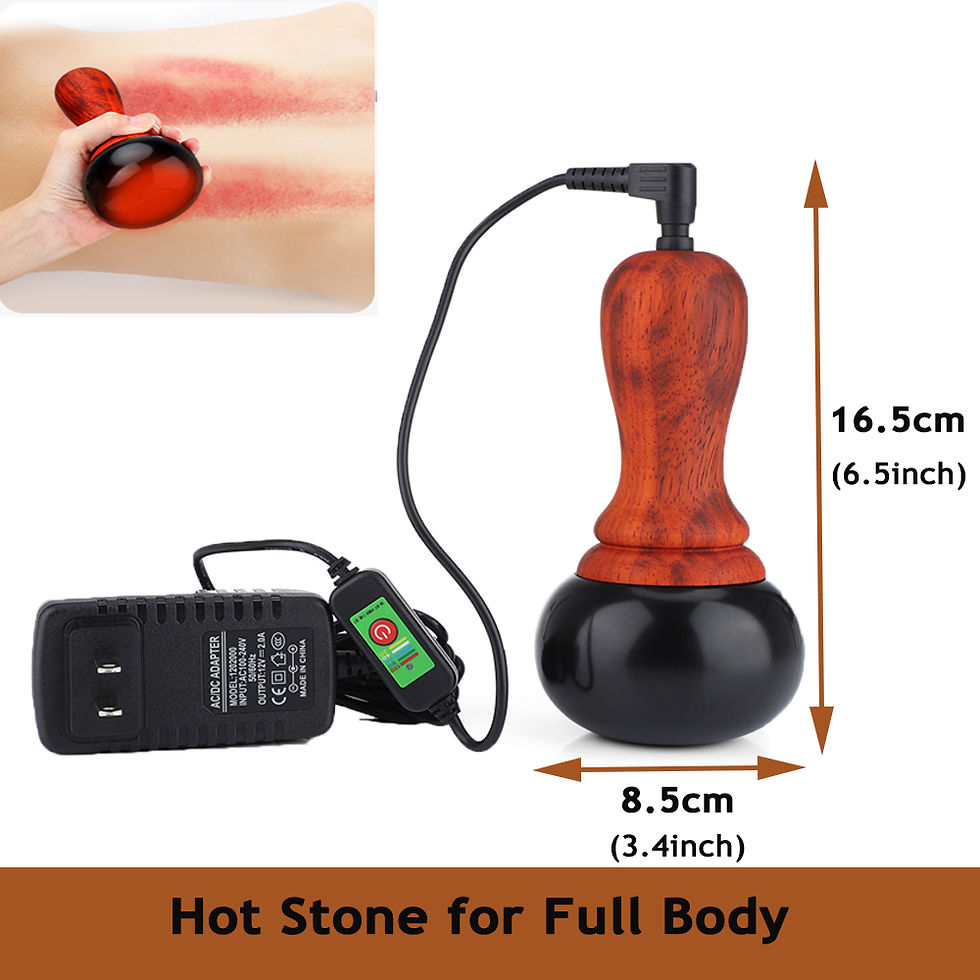Thumbnail: Hot Stone Electric Gua Sha Massager Bian Stone Body Warm Moxibustion Device