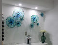 Miniatura: Hotel Wall Art 100% Hand Blown Murano Glass Plates Design Hanging Wall Light