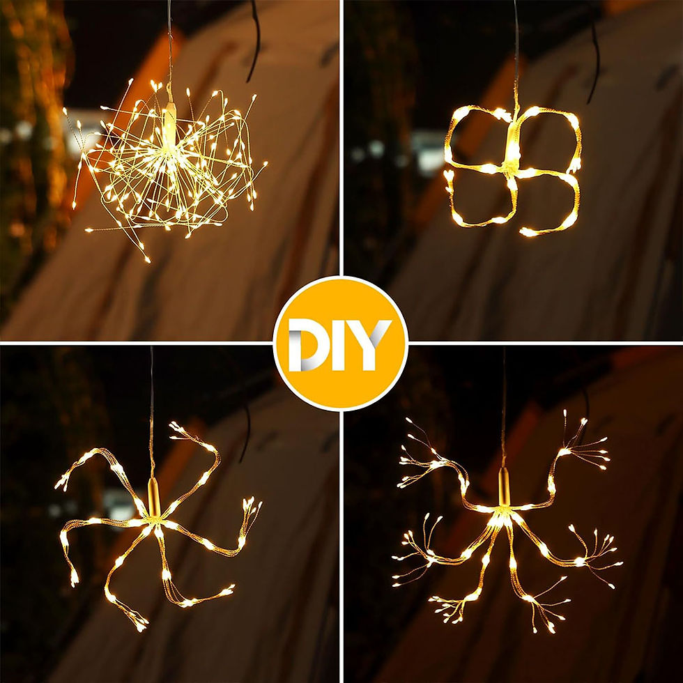 תמונה ממוזערת: Solar Firework Lights Starburst Sphere Lamp Remote Control 