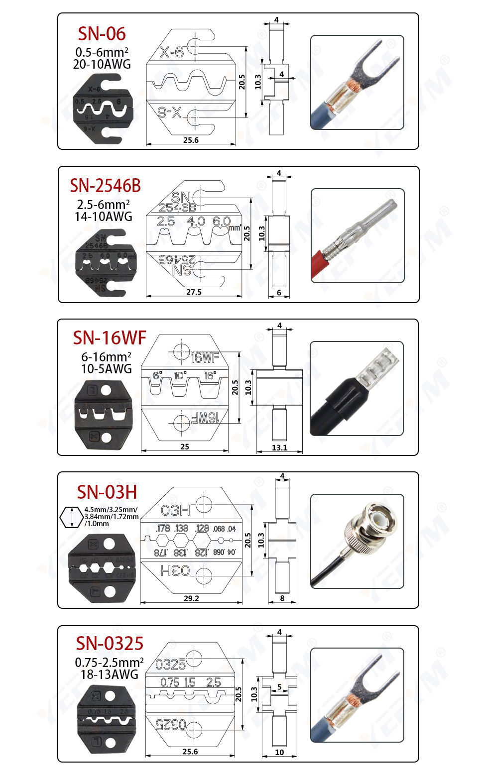 Miniatura: Crimping Pliers for 2.8 4.8 6.3 Tube/Insulation Terminals Electrical Clamp