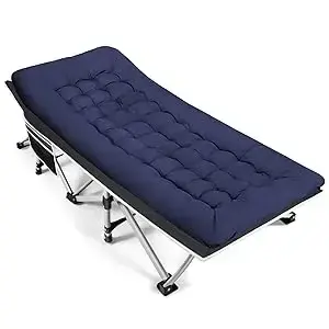 Thumbnail: Portable Camping Sleeping Cot Adult, Heavy Duty Folding Cot Max Load 600LBS