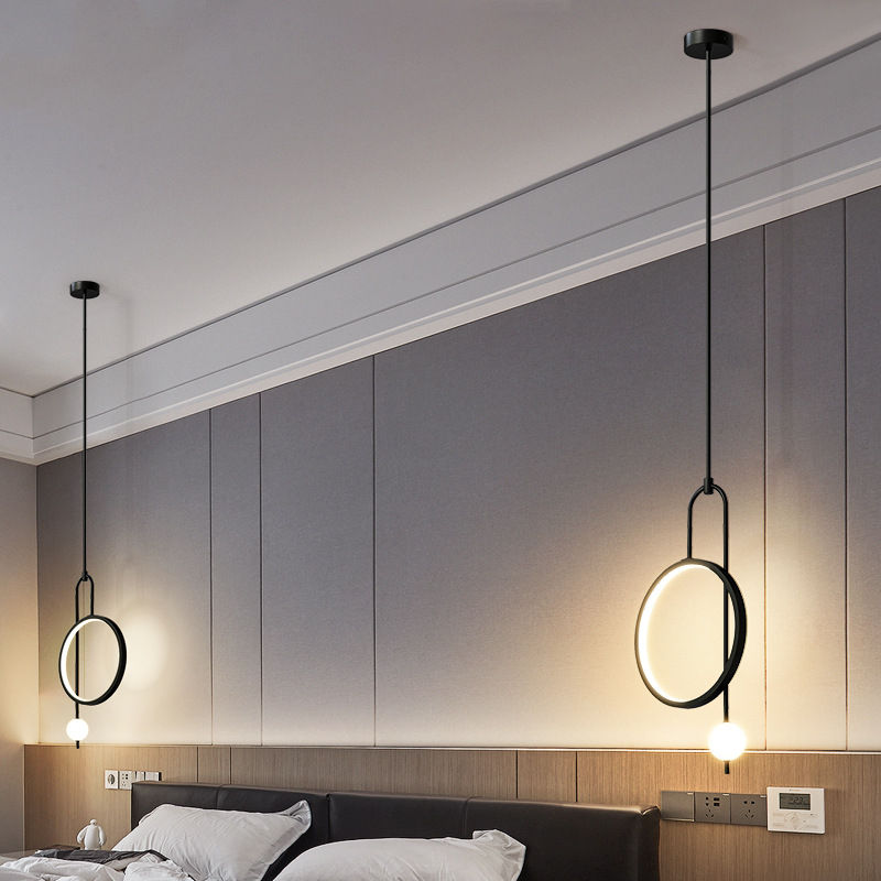 Miniatura: Ring Pendant Light for Bedroom Bedside Living Room Entrance Ceiling Hanging Lamp