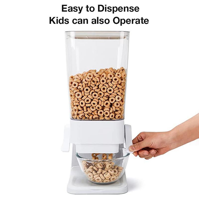 Thumbnail: Countertop Cereal Dispenser Easy Flow Storage Jar Air Tight Seal Rice Container