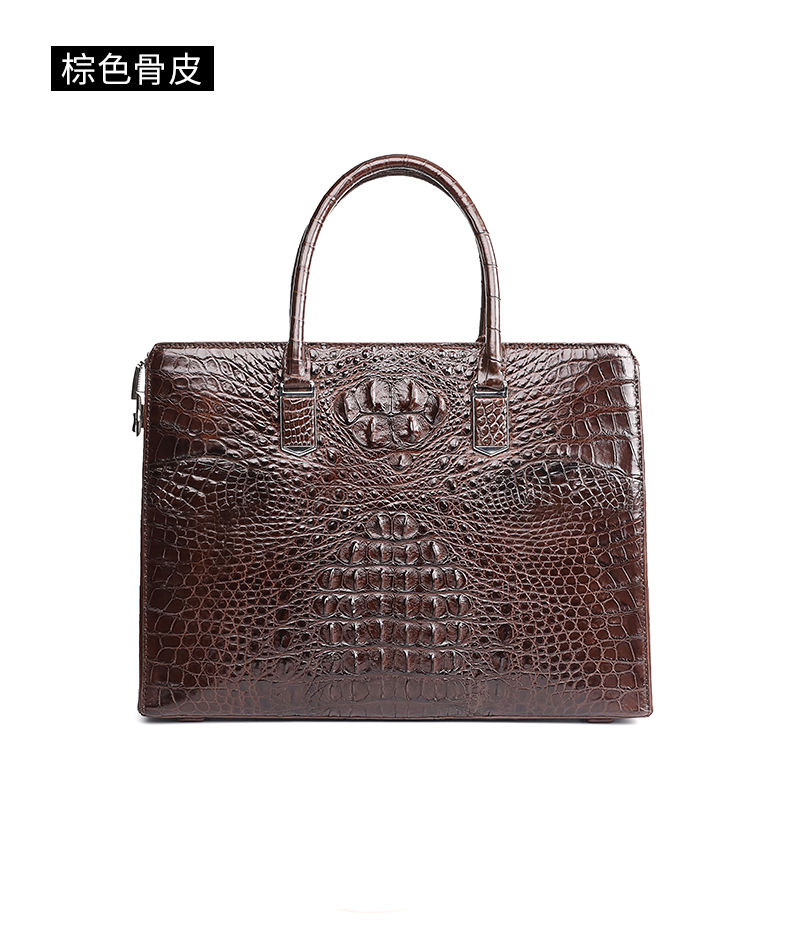 Thumbnail: Crocodile Men's bags business briefcase large capacity Combination lock handbag