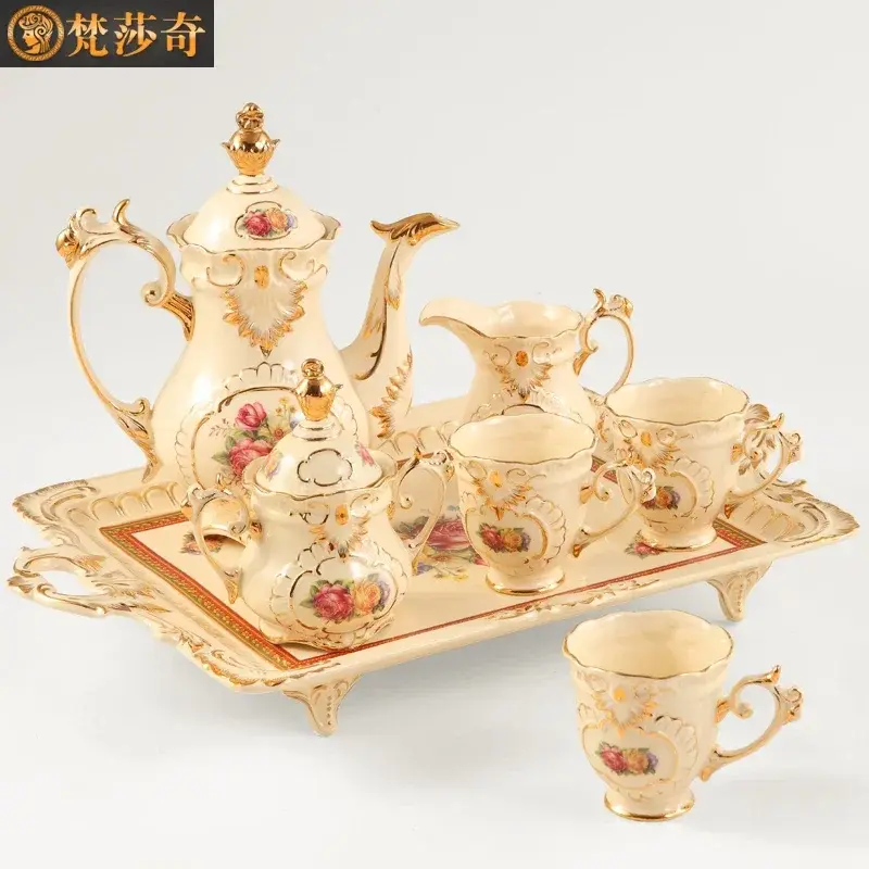 Thumbnail: European Cup Tea Set Dining Strainer Service Vintage 