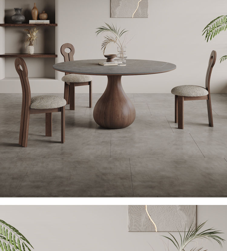 Hình thu nhỏ: Round Dining Table Modern Designer Dinner Table Home Kitchen Furniture