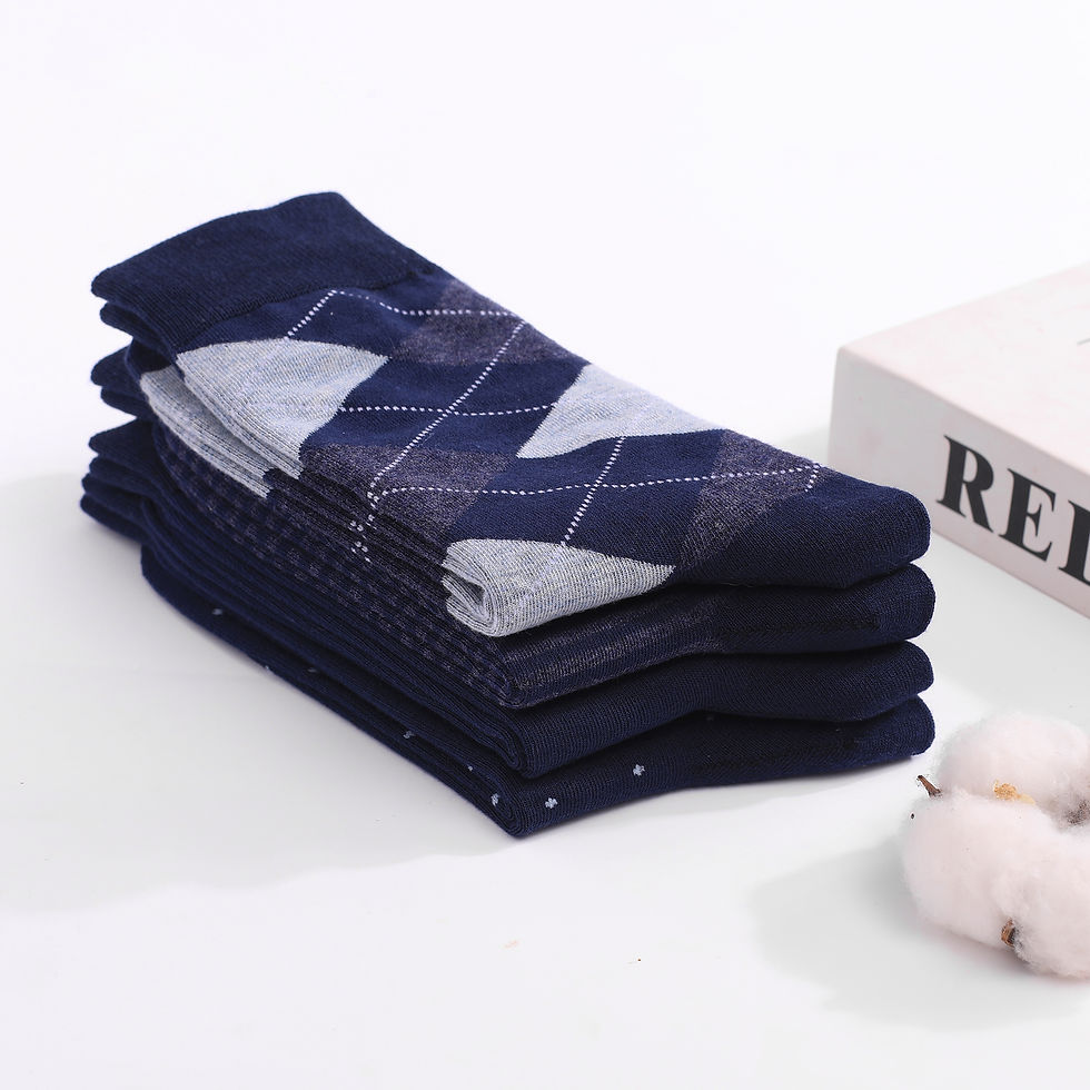 Thumbnail: 5 Pairs Mens Dress Socks stripe Plus Size, High Quality Combed Cotton 