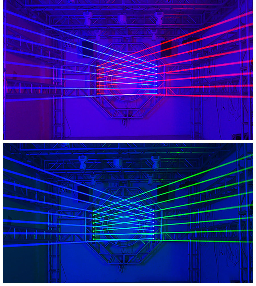 Miniatura: 8 Eyes Moving Head Laser Lights RGB Disco Lighting Wedding Dj Stage Equipment