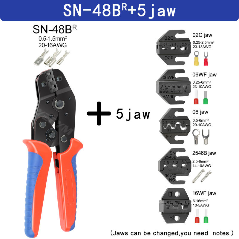 Miniatura: Crimping Pliers for 2.8 4.8 6.3 Tube/Insulation Terminals Electrical Clamp