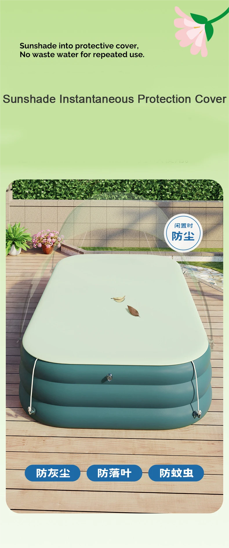 Miniatura: Inflatable Swimming Pool Canopy, Portable Swimming Pool Backyard Inflatable Pool