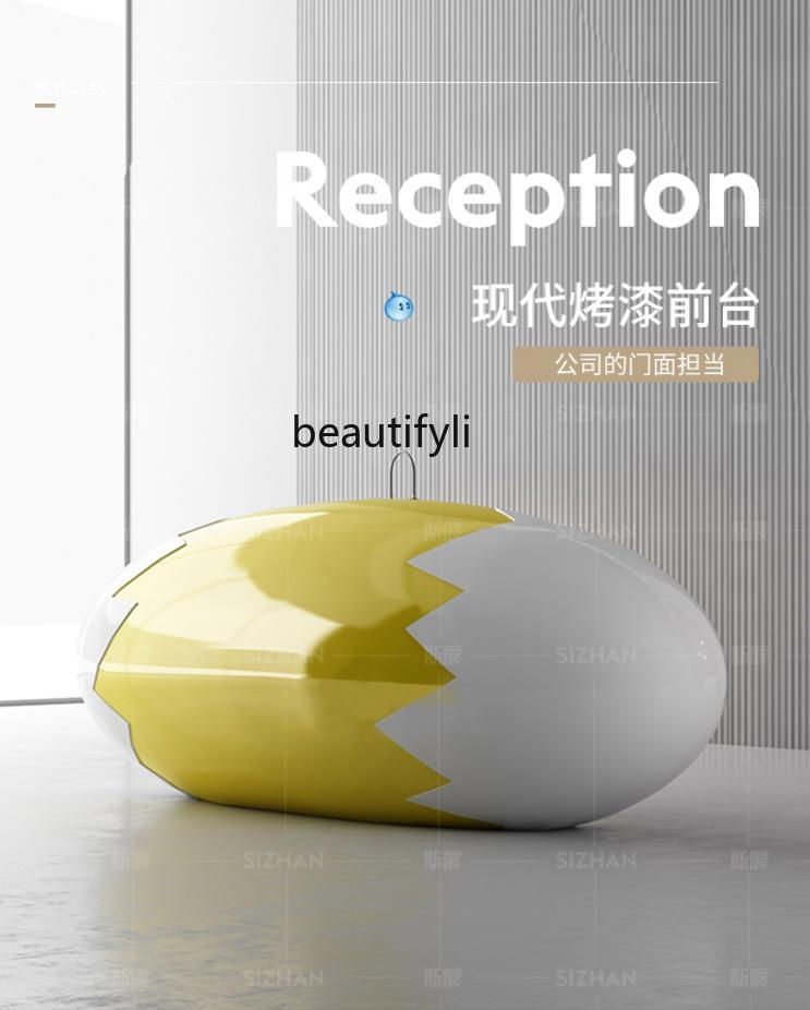 Miniatura: Reception desk creative art special-shaped bar front desk customized