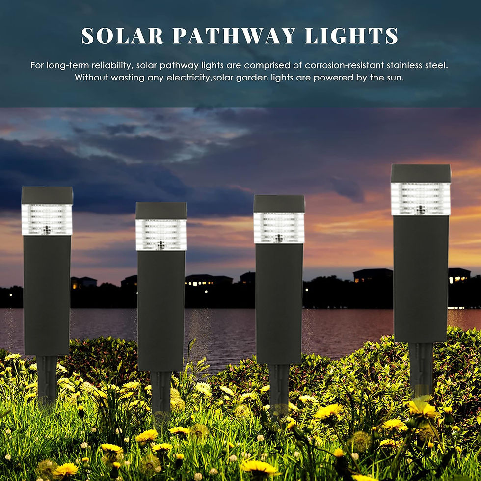 תמונה ממוזערת: Garden Lights LED Solar Pathway Lights Outdoor Waterproof Landscape Lighting