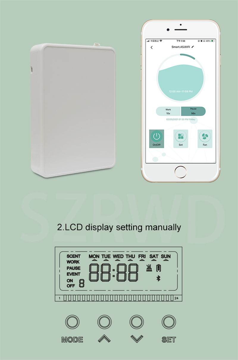 Miniatura: Smart Essential Oil Aromatherapy Machine  WIFI APP Control Fragrance Diffuser