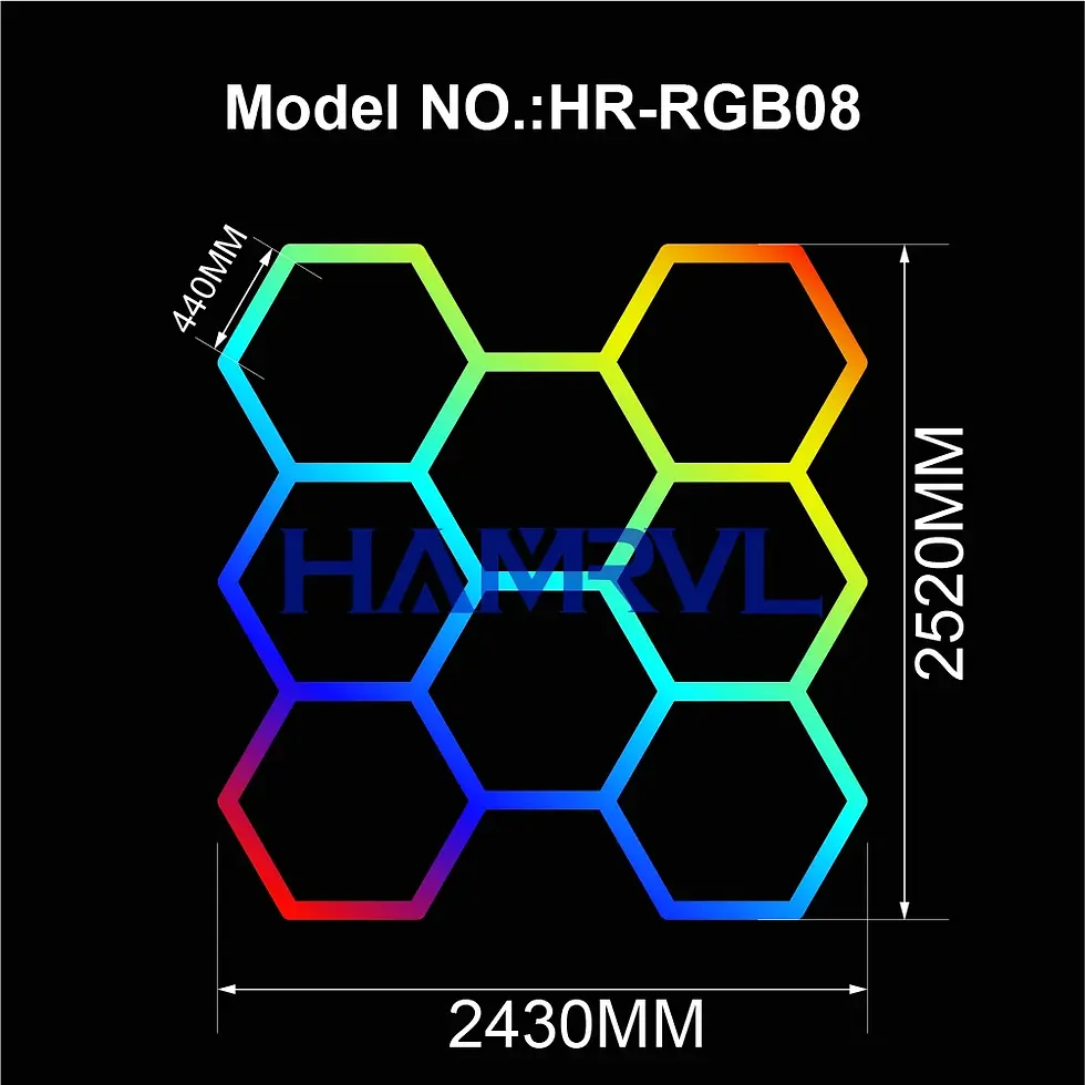 Miniatura: Hexagon Led Garage Light Ceiling Lights Color Change Dimmable Gaming Wall
