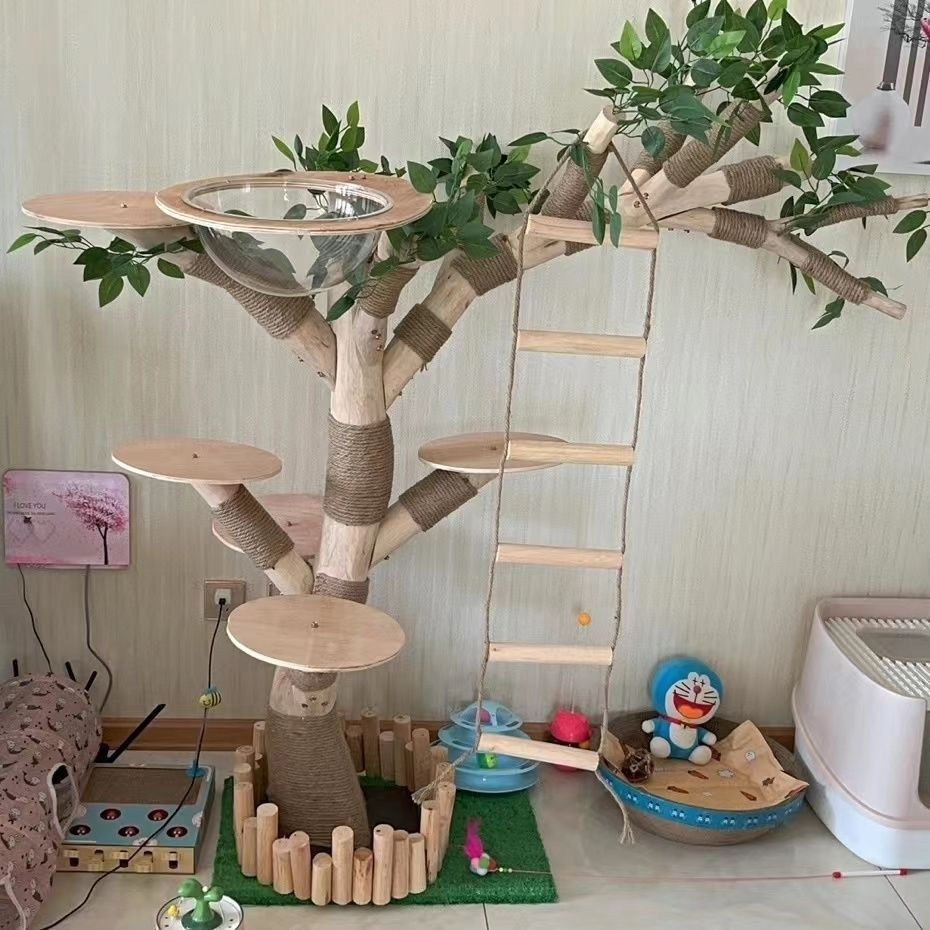 Thumbnail: Indoor Simulation Tree for Cat, Large Family Climbing Frame, Pet Training