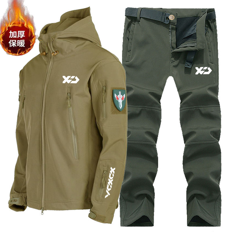 Миниатюра: Men's Winter Fleece Warm Fishing Outdoor Hooded Hiking Camping Hunting Clothes