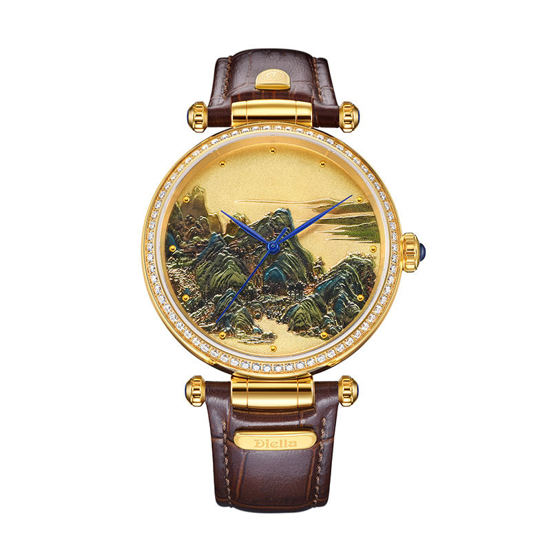 Миниатюра: Top Luxury Pure Natural Jade Men Automatic Mechanical Watch Qingming River Map