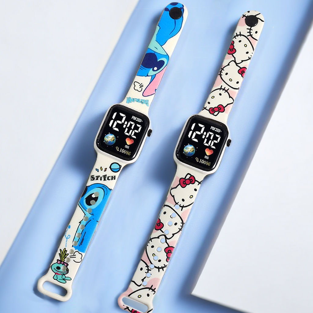 Stitch Children Watches Hello Kitty Digital Watch 
