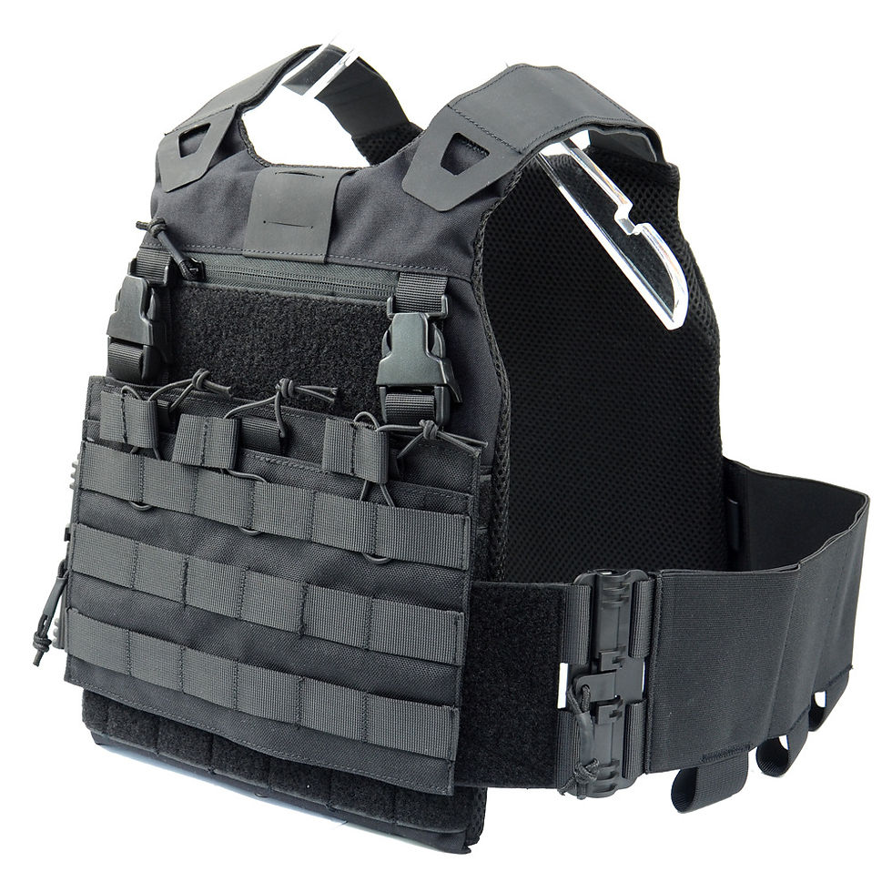 תמונה ממוזערת: Tactical Vest with M4 MOLLE Front Flap Quick Release Cummerbund Hunting 