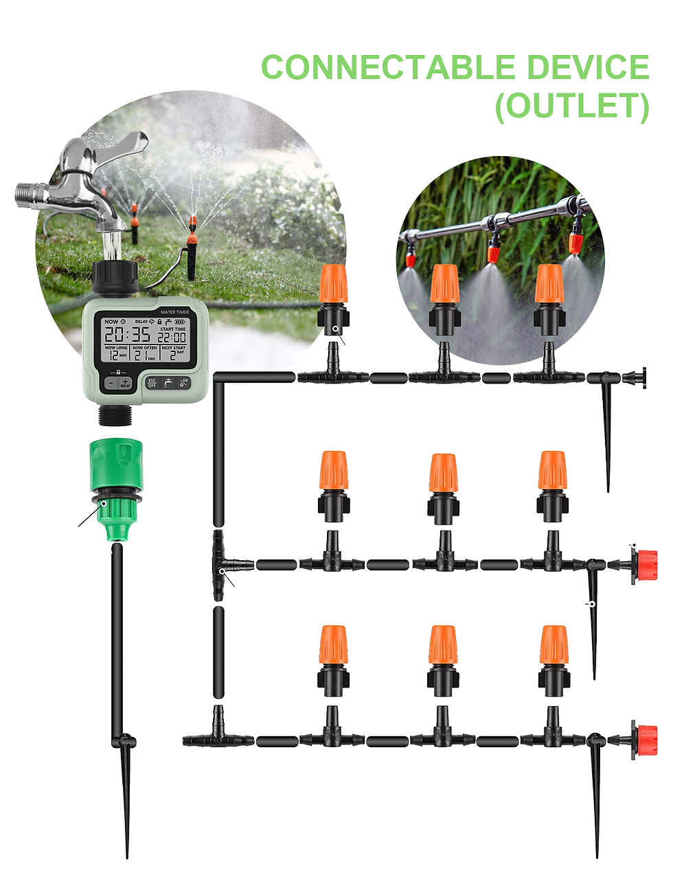 Thumbnail: Automatic Water Timer Garden Digital Irrigation Machine Intelligent Sprinkler