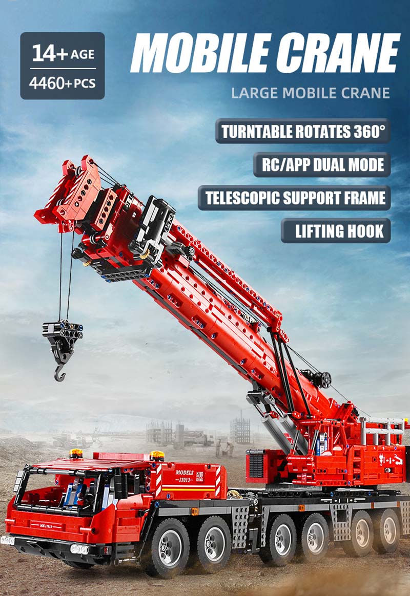 Hình thu nhỏ: Remote Control Crane Truck Forklift Building Blocks Bricks Kids Christmas Gifts