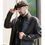 サムネイル： Sheepskin Hat Retro New Painter Cap Beret Genuine Leather Octagonal Hats for Men