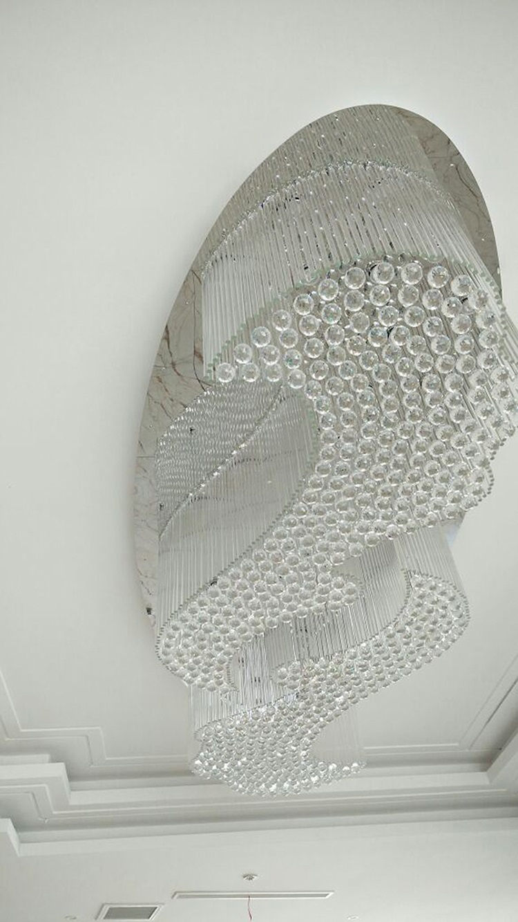 Miniatura: Oval Crystal Ceiling Led Creative High-end Villa Atmosphere Hotel Engineering