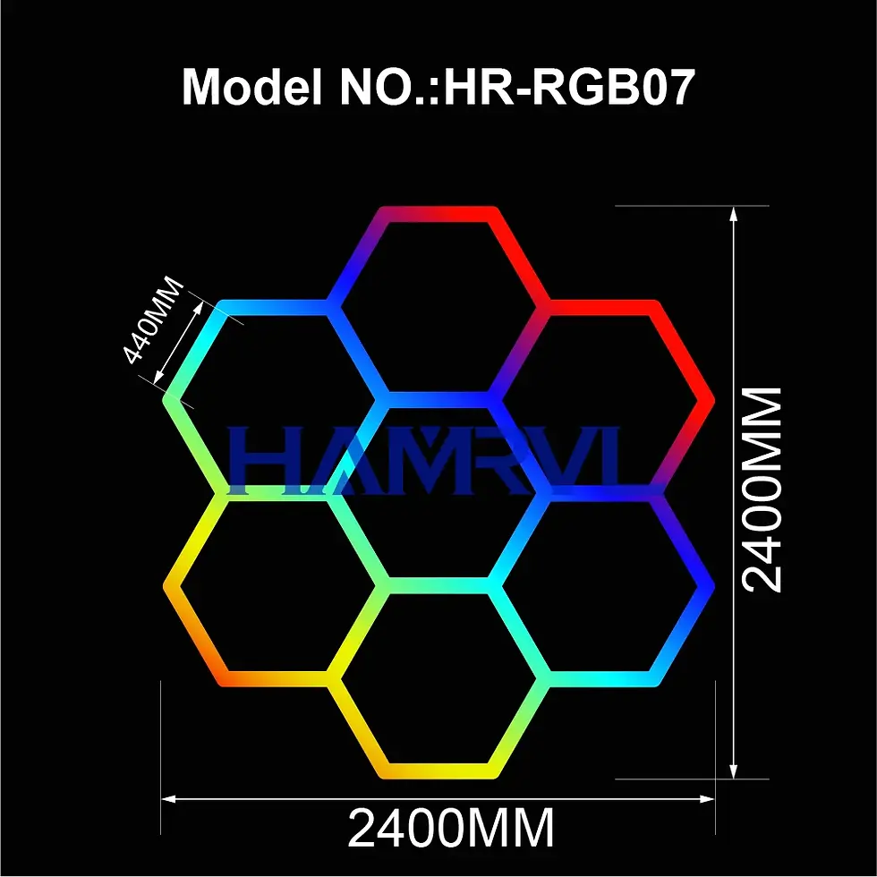 Miniatura: Hexagon Led Garage Light Ceiling Lights Color Change Dimmable Gaming Wall