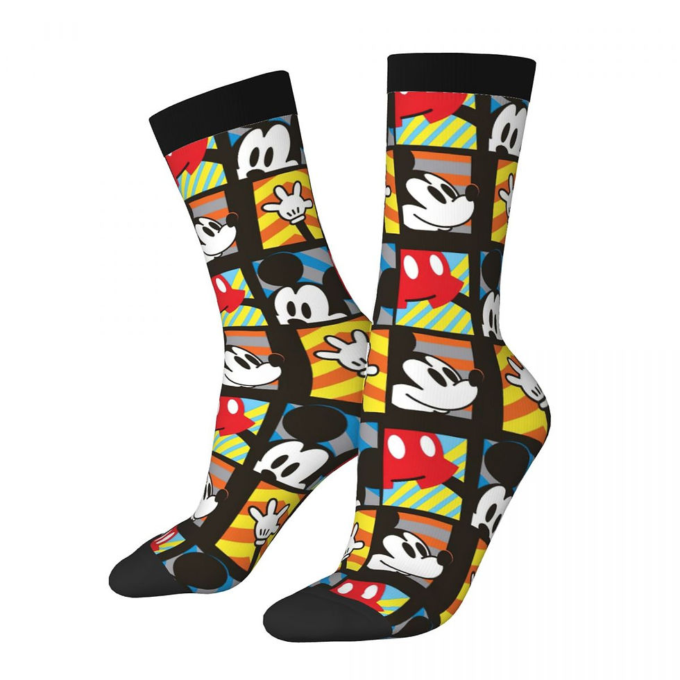 Thumbnail: Hip-hop Cartoon Mickey Mouse Socks Polyester Long Socks for Women Men