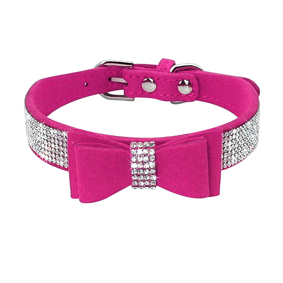 サムネイル： Rhinestone Dog Collar Kitten Pug Collars