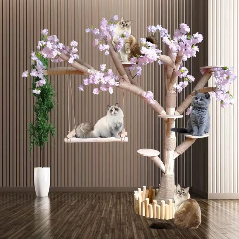 Thumbnail: Indoor Simulation Tree for Cat, Large Family Climbing Frame, Pet Training
