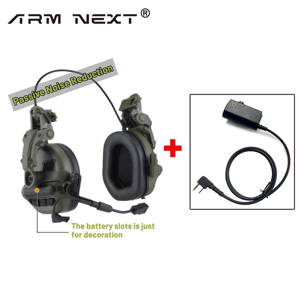 Thumbnail: Tactical Headset Shooting Earmuff with PTT Adapter Microphone Communication