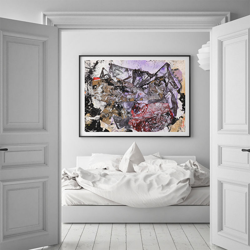ภาพขนาดย่อ: Abstract Design Decorative Texture Canvas oil Painting Art Modern Home Decor
