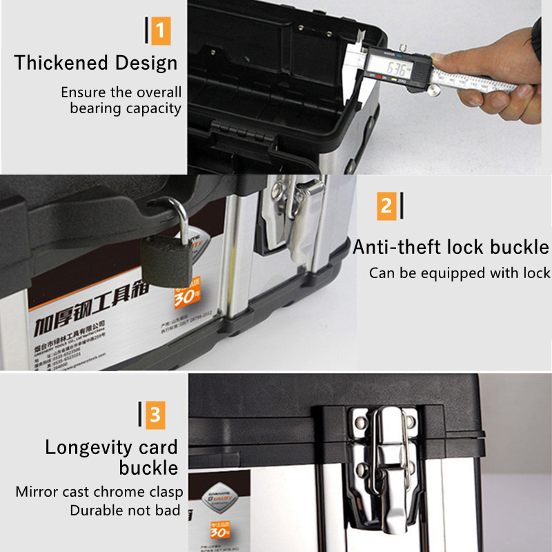 Thumbnail: Stainless Tools Storage Box Multi-layer Large Capacity Hardware Tool Box