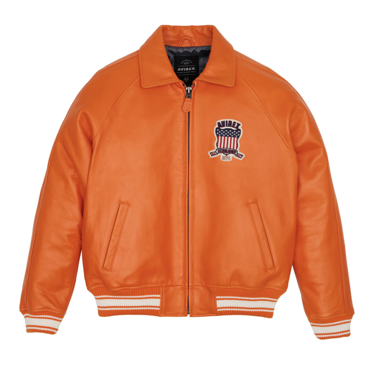Leather Flight Jacket Men's Sheepskin US Size Loose Coat