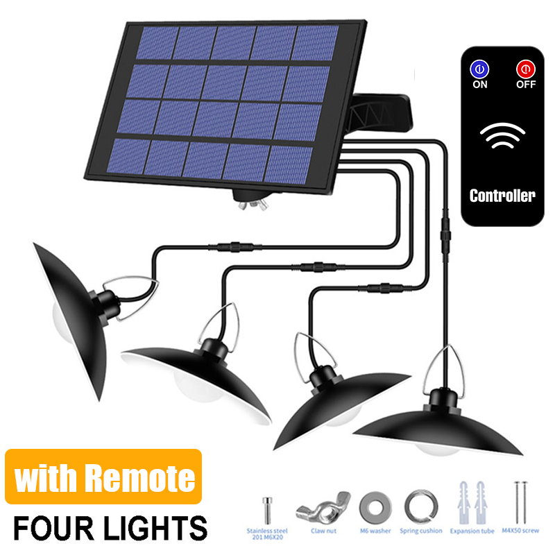 תמונה ממוזערת: LED Solar Pendant Light Indoor Outdoor Solar Hanging Solar Security Light Garage
