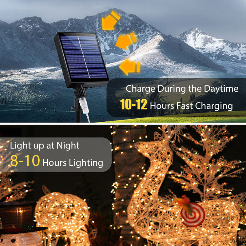 Thumbnail: 100M Led Garland Silver Outdoor Garden Patio Decoration String Fairy Lights