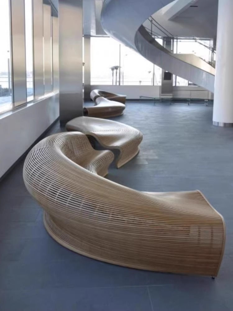 Miniaturbild: Outdoor leisure aluminum alloy special-shaped, lobby shopping mall sofa